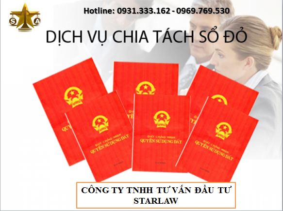 THỦ TỤC CHIA TÁCH SỔ ĐỎ